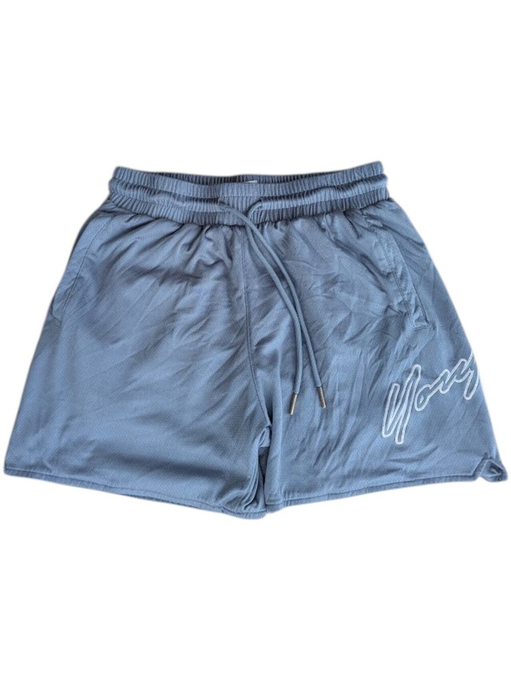 YoungLA Signature Mesh Gym Shorts Mens Large L Gray Athletic 28x12 4.5 Inseam